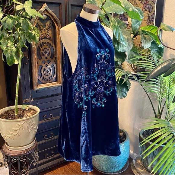 Free People Jill’s velvet sequin swing dress - Picture 8 of 14